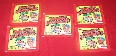 Wacky Packages Rare 1982 Album Stickers 5 Unopened Packs In Very Good Condition • $21.95