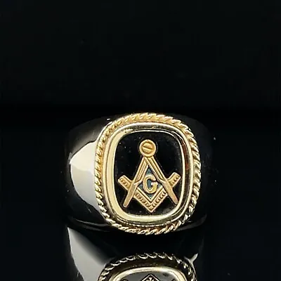 £555 • Buy -  Masonic 14ct White Gold Ring