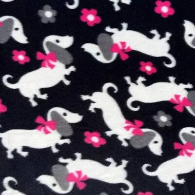 Dachshund Puppies Print Fleece Fabric - 60  Wide - Sold By The Yard & Bolt • $149.25