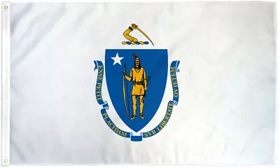 Massachusetts Flag 2x3ft Flag Of Massachusetts Flag 2x3 Massachusetts Pride MA • $8.50