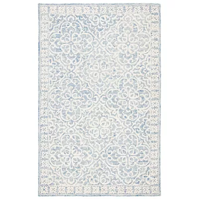 SAFAVIEH Metro MET857M Handmade Blue / Ivory Rug • $71.99