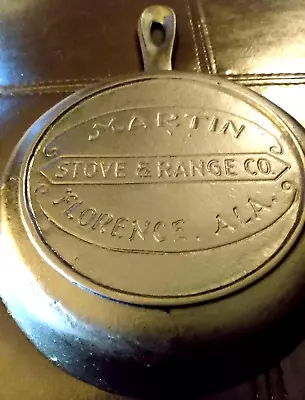 Vintage 1920 - 1950 Martin Stove And Range #3 Hamburger Logo Cast Iron Shallow S • $100