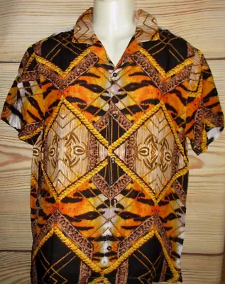 Mens Forever 21 Tiger Animal Print Short Sleeve Shirt Size M • $25.90