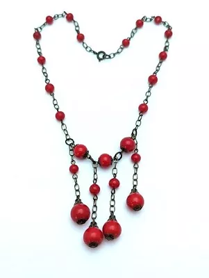 Vintage Czech Glass Necklace 1930's Vintage Jewelry • $65