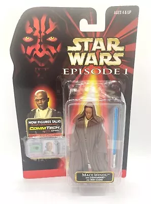 1998 Hasbro Star Wars Episode I Mace Windu W/ Lightsaber And Cloak NIP • $8.56