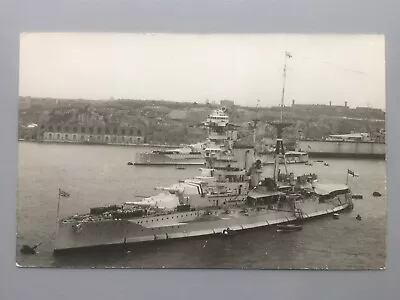 HMS Barham WW2 Battleship Sunk 1941 (Malta 1st Reconstr.) Plain Back RP Postcard • £4.99