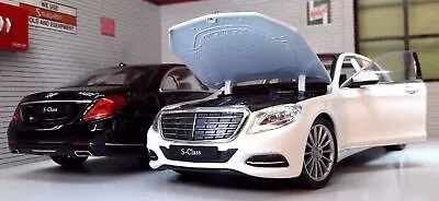 Mercedes S Class White 2015 24051 W222 Welly 1:24 Diecast Scale Model Car • £31.76