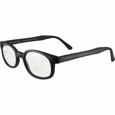 X-KDs Motorcycle Riding Glasses Matte Black Frame Clear Lens • $11.50