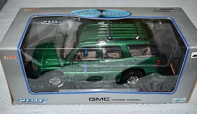 Welly 2001 GMC Yukon Denali Green 1:18 Scale Die-Cast SUV Model #9863W NOS ~ #23 • $125