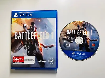 Battlefield 1 PS4 PlayStation 4 PAL VGC - Free Post • $8.95