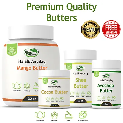$8.50 • Buy Organic Butter 100% Pure Raw Natural Cold Pressed Unrefined Skin Face Hair Body