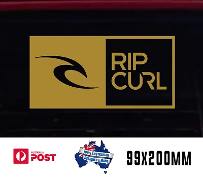 2x Ripcurl Surf Windscreen Windshield Decal Sticker 200mm GOLD • $10.50