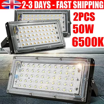 2X Waterproof LED Flood Light White Floodlight Outdoor Garden Lamp Spotlight UK • £11.89