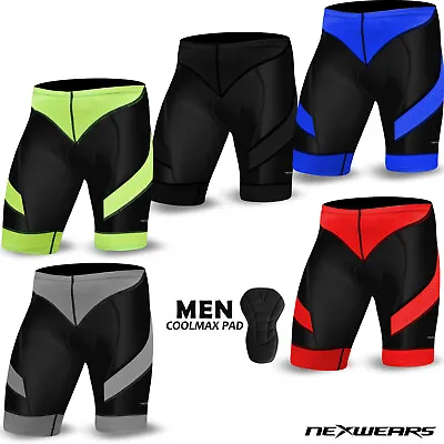 Mens Cycling Coolmax Pad Shorts Road Bike Clothing Bicycle MTB Biker Mountain • $19.99