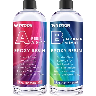 £37.86 • Buy Crystal Clear Epoxy Resin Kit-34OZ/1005ML Casting Resin For DIY Art, Mold Wood,