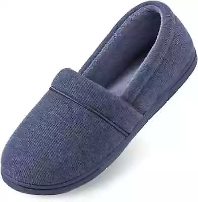 Womens Memory Foam Knit Slippers Ladies Closed Back House Shoes Indoor Outdoor • $16.99