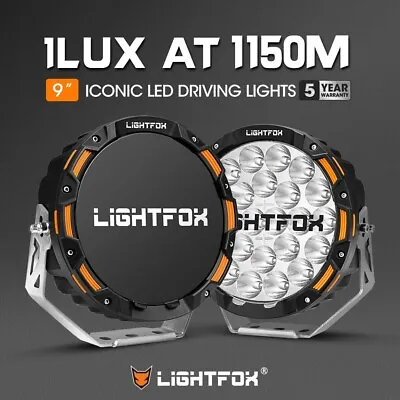 LightFox 9inch LED Driving Lights Round Spot Lights Offroad Replace HID • $289.95