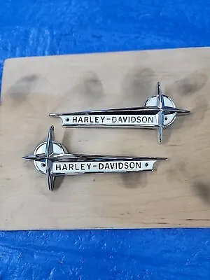 Harley Davidson 1961-1962 Panhead Gas Tank Emblems Badges Eagle Iron Oem.  • $251.23