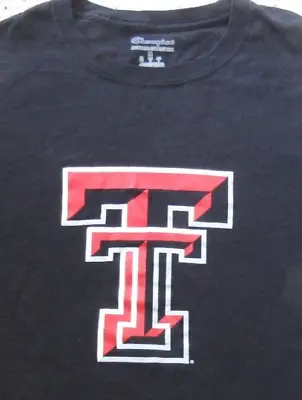 TEXAS TECH Masked Rider Black Short Sleeve T-shirt Men M CHAMPION NWOT NICE! • $16.99