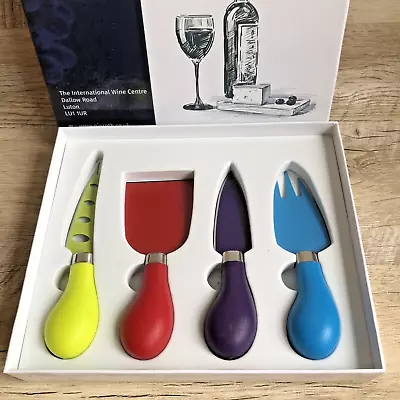 Set Of 4 Cheese Knives By Pieroth Brightly Coloured Non Stick Coated In Box • £3.50