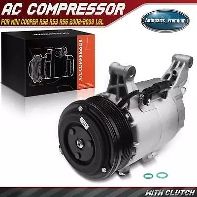 AC Compressor With Clutch For Mini Cooper R50 R52 R53 R55 R56 2002-2008 L4 1.6L • $159.99