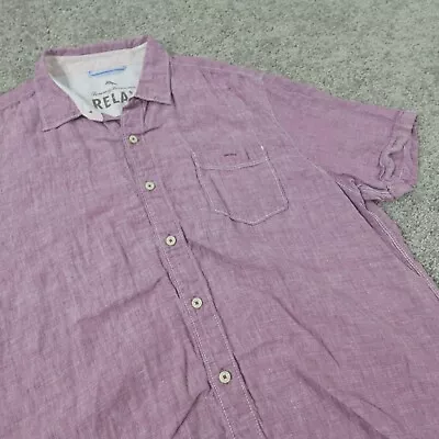 Tommy Bahama Shirt Mens Extra Large Short Sleeve 100% Linen Hawaiian • $24.99