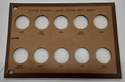 The Meghrig Line Vintage Coin Pages For US Large Cents NO.1354E • $15.95