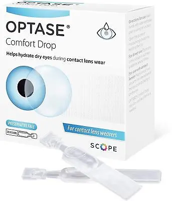 £7.11 • Buy Optase Comfort Drops Helps Hydrate Dry Eyes During Contact Lens FLAT PACKED P&P