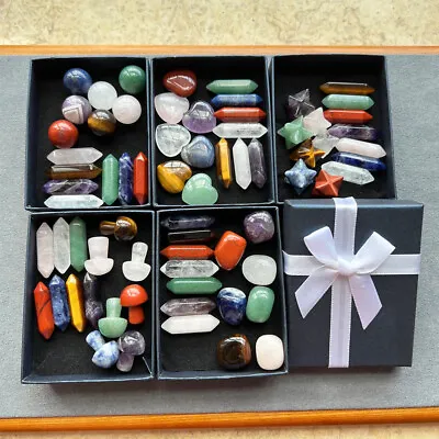 £11.51 • Buy 14Pc/set Natural Crystal Quartz 7 Chakra Collection Stones Kit With Gift Box