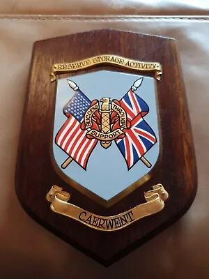 Military Wall Plaque Shield  Reserve Storage Activity - CAERWENT • £12