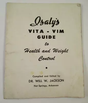 Vintage ISALY'S VITA-VIM GUIDE HEALTH WEIGHT BOOKLET Advertising YOUNGSTOWN OH • $15.99