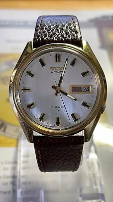 Seiko 7009-8150 Watch Automatic Gold Plated Day/date 1970s • £25.50