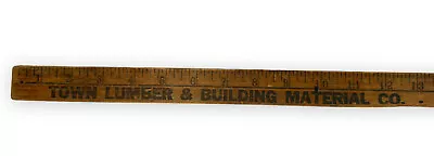 Vintage Wooden Yardstick TOWN LUMBER & BUILDING MATERIAL Advertising Wood • $9.95