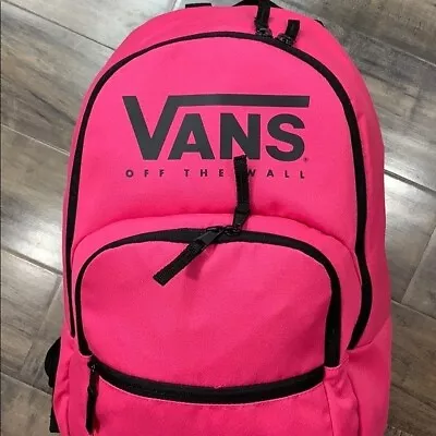 Vans MOTIVEE Hot Pink Backpack (NEW) School Travel Bag LAPTOP SLEEVE -Free Ship • $82.53