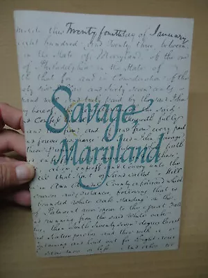 History Of SAVAGE MD Written In 1965 Vera Ruth Filby Savage Civic Association • $29.99