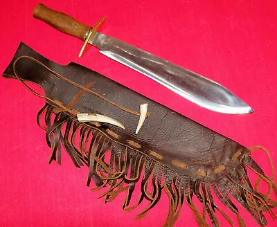 Hand Made Big 18” Custom Bowie Knife Mountain Man Frontiersman Hunting Fighting • $179.95