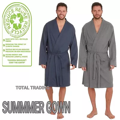 £17.95 • Buy Mens Dressing Gown Gowns Robe  HOSPITAL HOLIDAY  SUMMER COOL LIGHTWEIGHT  TRAVEL