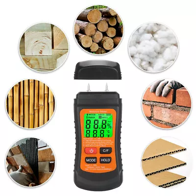 Digital Moisture Detector Damp Meter Brick Wood Screed Wallpaper Caravan Tester • £13.95