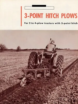 IH McCormick International 3pt Hitch Plows Brochure For 2 3 4 Plow Tractors • $18.50
