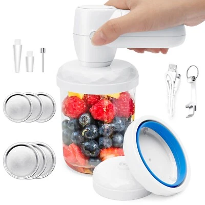 $16.99 • Buy Joymicre Electric Mason Jar Vacuum Sealer Kit 70kPa Powerful