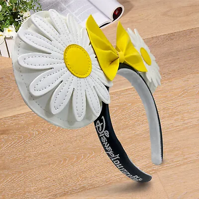 Disney Park Yellow 2024 Daisy White Chrysanthemum Loungefly Headband Minnie Ears • $15.65