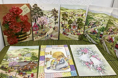 Lot Of 8 VTG Sunshine Greeting Cards Mostly Get Well Pretty Pictures Smashbook • $10