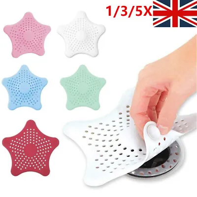 Silicone Drain Protector Strainer For Sink Bath Hole Cover Waste Hair Catcher_UK • £3.53