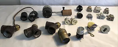 Electrical Outlets Adapters Sockets Plugs Vintage Lot Of 25 • $9.99