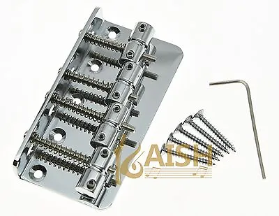 Chrome 4 String Electric J Bass P Bass Bridge For Jazz/Precision Bass Guitar • $9.99