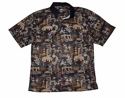 Men Medium Tri Mountain OILFIELD CAMO Moisture Wicking T-Shirt • $17.99