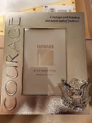 COURAGE MILITARY 4 X 6 Picture Frame New With Box. • $6