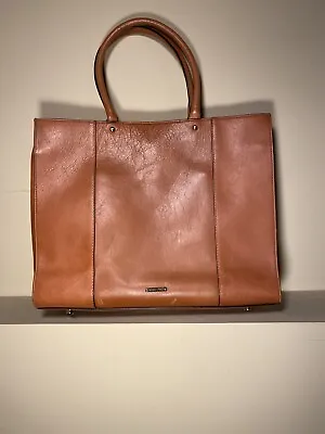  Rebecca Minkoff MAB Large Tote Orange Leather Bag • $29