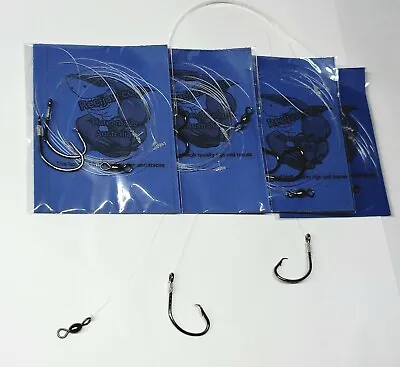 $14.99 • Buy 5X Paternoster Rigs 3/0 SPORT CIRCLE HOOK 20lb,FLUOROCARBON,beach,boat Fishing 