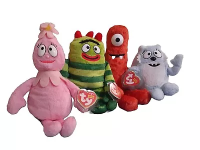 Yo Gabba Gabba Nick Jr Ty Beanie Babies Plush Set Of 4 Brobee Toodee Muno Foofa • $19.99